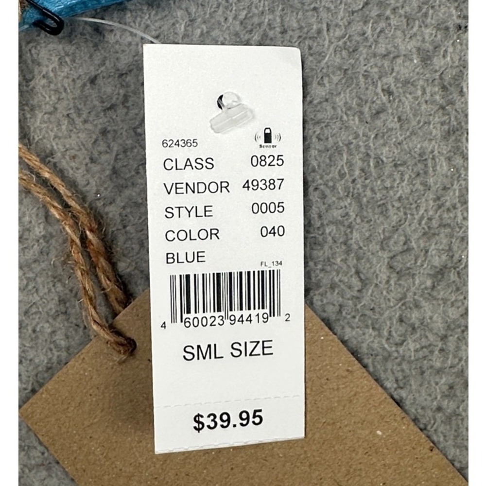 Stone Fox Swim x PacSun Bikini Top Women S Blue Ribbed Bralette Scoop Neck NWT - Picture 9 of 14
